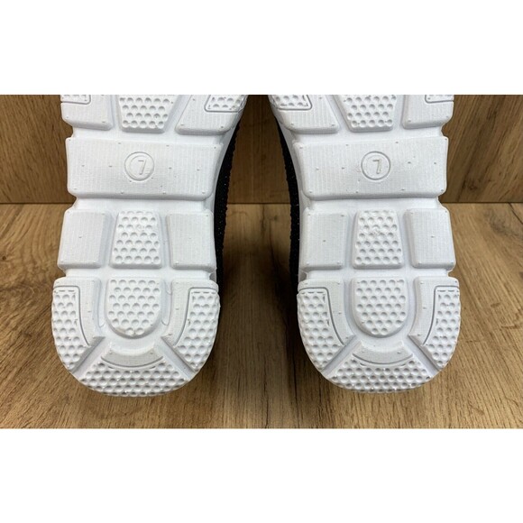 Azalea Wang DLamonds Sock Sneaker ShoesWomen's Size 7 Black Rhinestones Slip On - Picture 15 of 16